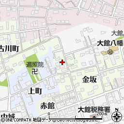 秋田県大館市金坂28周辺の地図