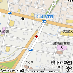 秋田県大館市根下戸新町13周辺の地図