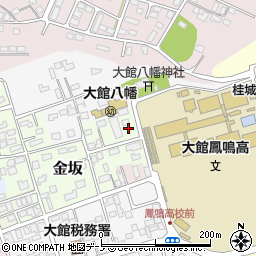 秋田県大館市金坂7-7周辺の地図