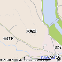 秋田県鹿角市十和田毛馬内大坊舘周辺の地図