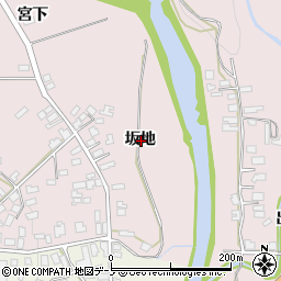 秋田県大館市早口坂地周辺の地図