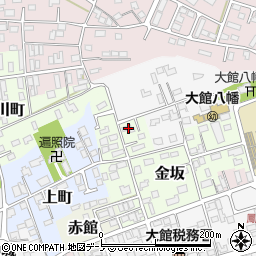秋田県大館市金坂1周辺の地図