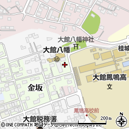 秋田県大館市金坂7周辺の地図