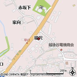 秋田県大館市早口堤沢周辺の地図