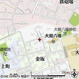 秋田県大館市八幡周辺の地図
