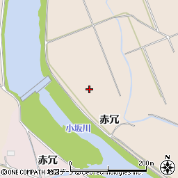 秋田県鹿角市十和田毛馬内赤冗周辺の地図
