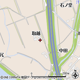 秋田県鹿角市十和田毛馬内取越周辺の地図