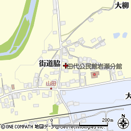 秋田県大館市岩瀬大柳108-1周辺の地図