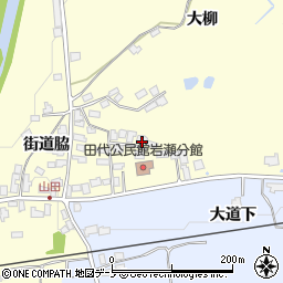 秋田県大館市岩瀬大柳周辺の地図