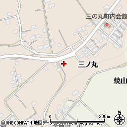 秋田県鹿角市十和田毛馬内三ノ丸周辺の地図