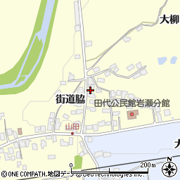 秋田県大館市岩瀬大柳108-4周辺の地図