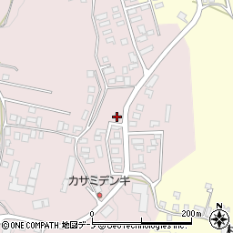 秋田県大館市早口深沢岱11-27周辺の地図