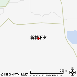 秋田県鹿角市十和田草木新林下タ周辺の地図
