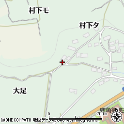 秋田県鹿角市十和田大湯大足周辺の地図