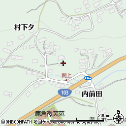 秋田県鹿角市十和田大湯下タノ平周辺の地図