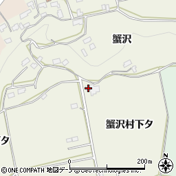 秋田県鹿角市十和田岡田蟹沢村下タ35周辺の地図