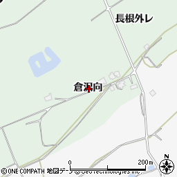秋田県鹿角市十和田大湯倉沢向周辺の地図