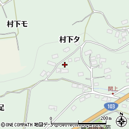 秋田県鹿角市十和田大湯村下タ4周辺の地図