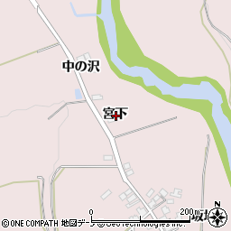 秋田県大館市早口宮下周辺の地図