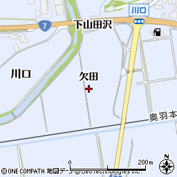 秋田県大館市川口欠田周辺の地図