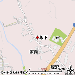 秋田県大館市早口赤坂下周辺の地図