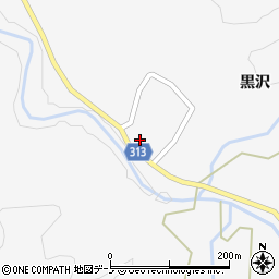 秋田県大館市雪沢黒沢45周辺の地図