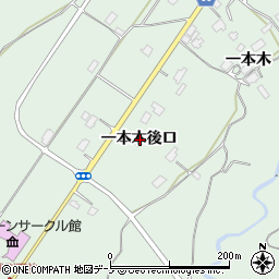 秋田県鹿角市十和田大湯一本木後ロ周辺の地図
