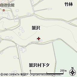 秋田県鹿角市十和田岡田蟹沢村下タ10-1周辺の地図