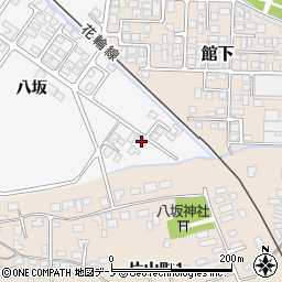 秋田県大館市片山八坂48-2周辺の地図