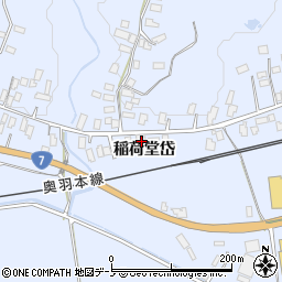 秋田県大館市川口（稲荷堂岱）周辺の地図