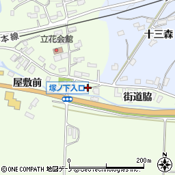 秋田県大館市立花周辺の地図