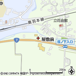 秋田県大館市立花洞バミ周辺の地図