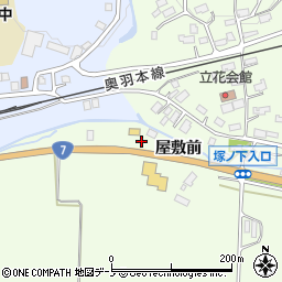 秋田県大館市立花（洞バミ）周辺の地図