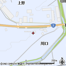 秋田県大館市川口上野周辺の地図