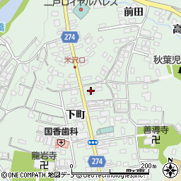 岩手県二戸市福岡下町2周辺の地図