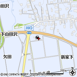 秋田県大館市川口新家下周辺の地図