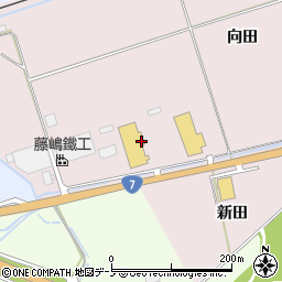 秋田県大館市餅田向田周辺の地図
