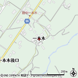 秋田県鹿角市十和田大湯一本木周辺の地図
