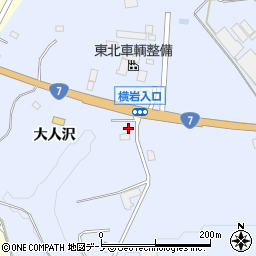 秋田県大館市川口大人沢周辺の地図