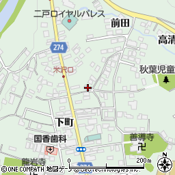 岩手県二戸市福岡田町33周辺の地図