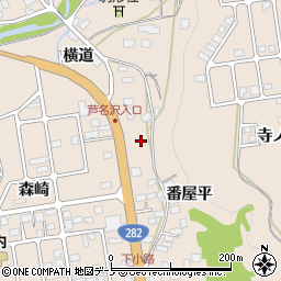 秋田県鹿角市十和田毛馬内横道周辺の地図