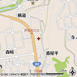 秋田県鹿角市十和田毛馬内（横道）周辺の地図