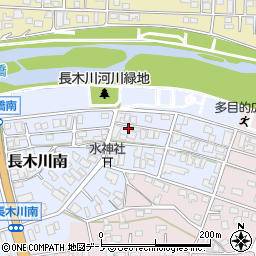 秋田県大館市長木川南291周辺の地図