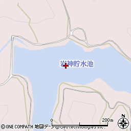 岩神貯水池周辺の地図