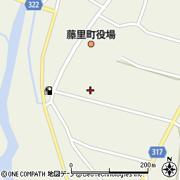 藤里町役場　教育委員会周辺の地図