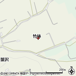 秋田県鹿角市十和田岡田竹林周辺の地図