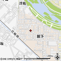 〒017-0886 秋田県大館市館下の地図