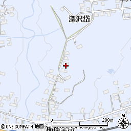 秋田県大館市川口深沢岱周辺の地図