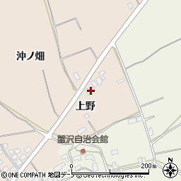 秋田県鹿角市十和田毛馬内上野周辺の地図