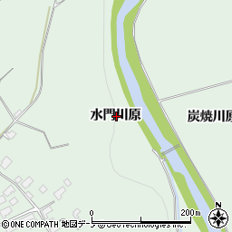 秋田県鹿角市十和田大湯水門川原周辺の地図